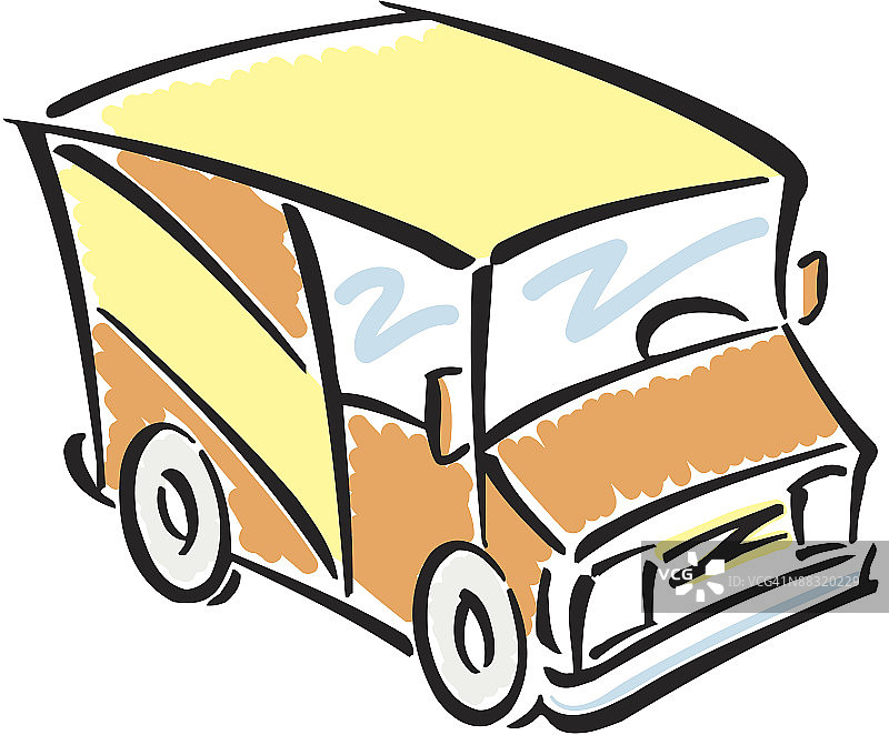 彩色送货车图片素材