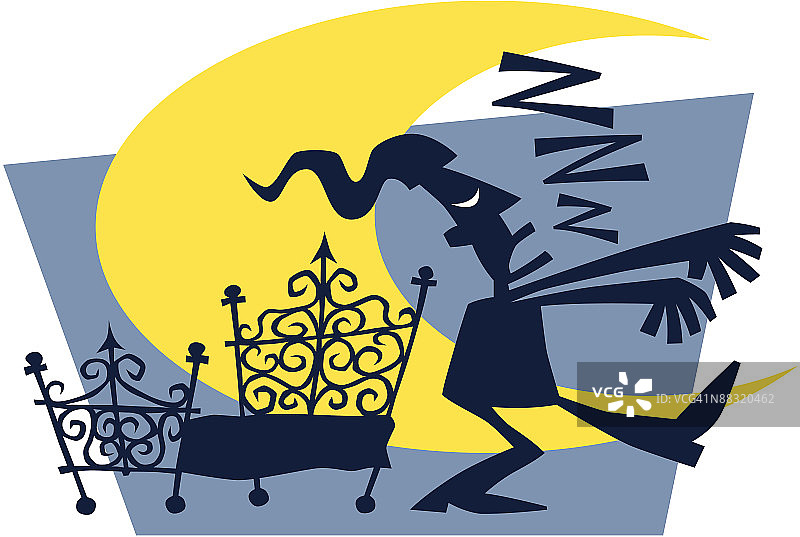 梦游的男人，彩色照片图片素材