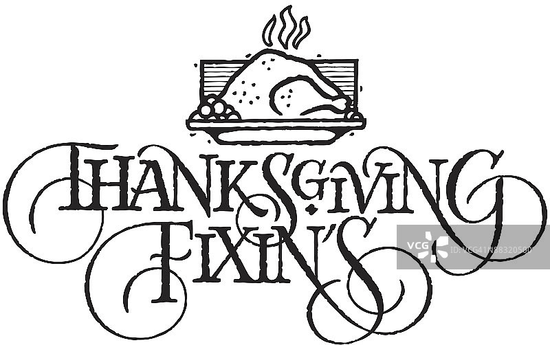 感恩节美食，烤火鸡图片素材