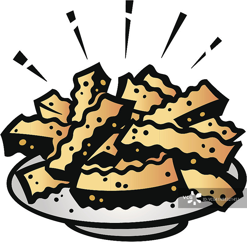 波浪纹炸薯条，彩色，低分辨率，分组元素图片素材