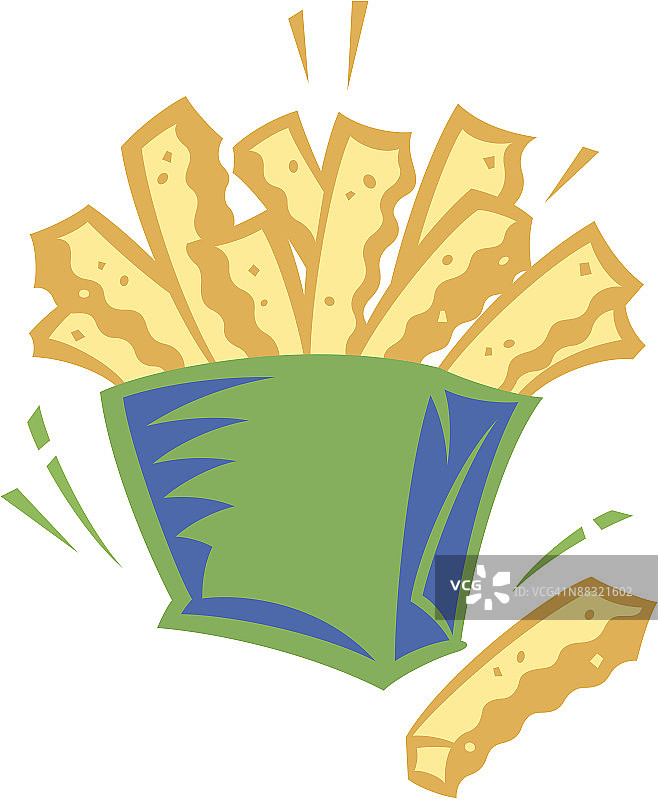 炸薯条插画，配薯条图片素材