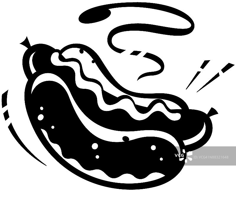 面包里的热狗——组合元素——球场食品——真正的美国风味图片素材