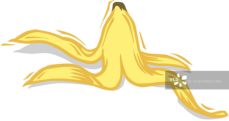 香蕉皮插画图片素材