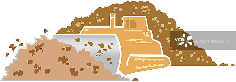 彩色推土机图片素材