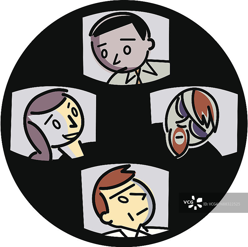 圆形分层色彩面孔图片素材