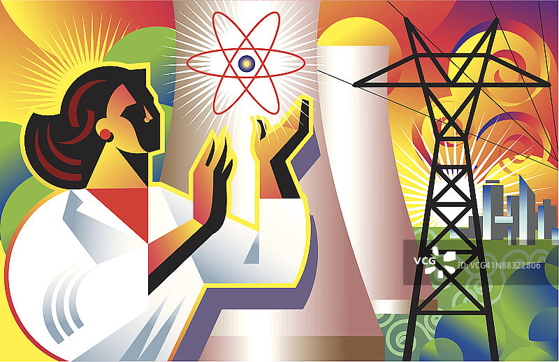 原子时代元素色彩图片素材