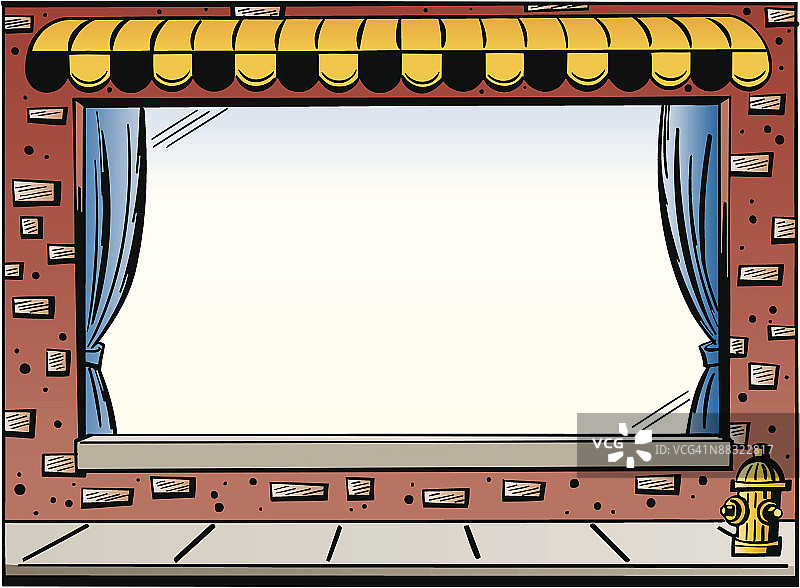 店铺前脸插图图片素材