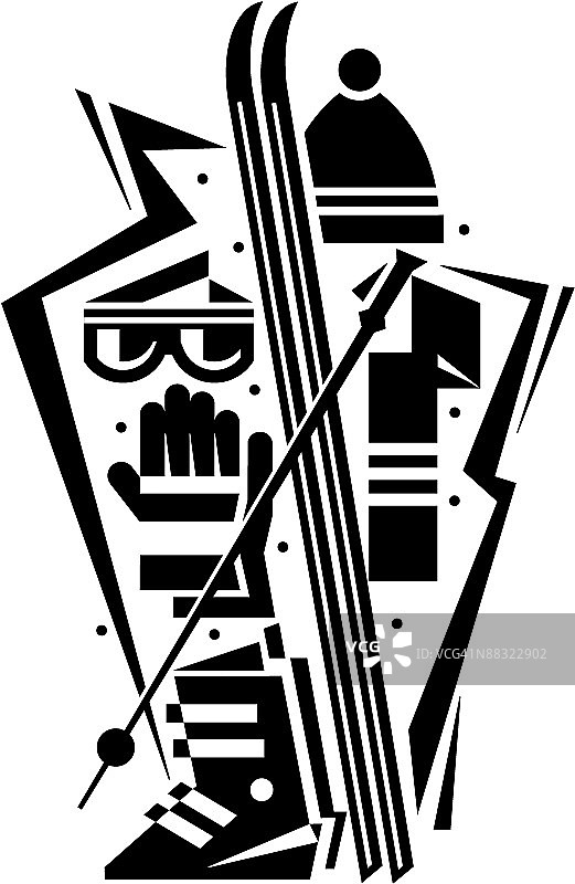 滑雪元素图片素材