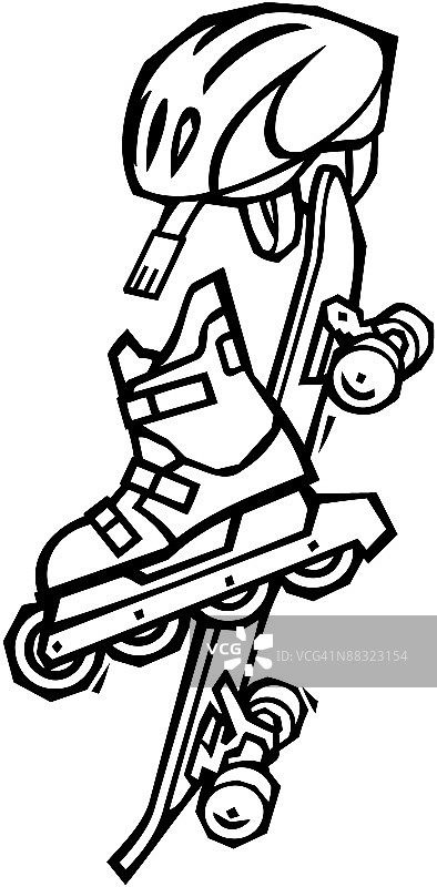 轮滑元素分层：快速轮子，滑冰迅速图片素材