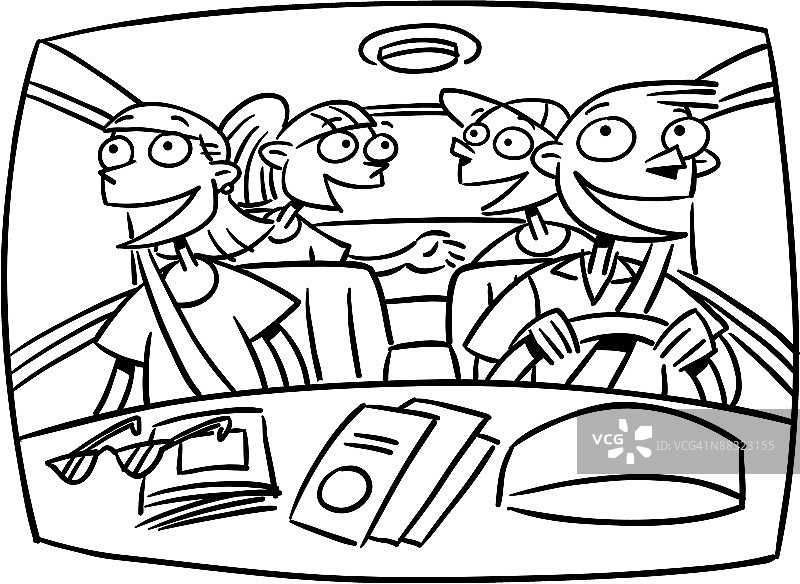 家庭乘车出游图片素材