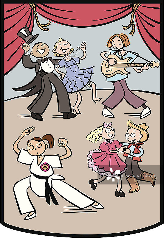 才艺表演中的人物彩色素材图片素材