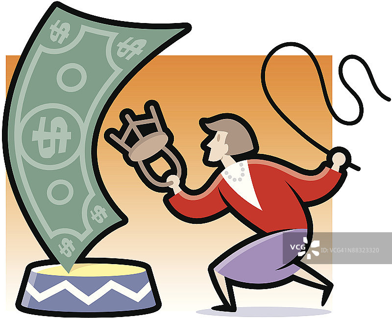 女人整理钱图片素材