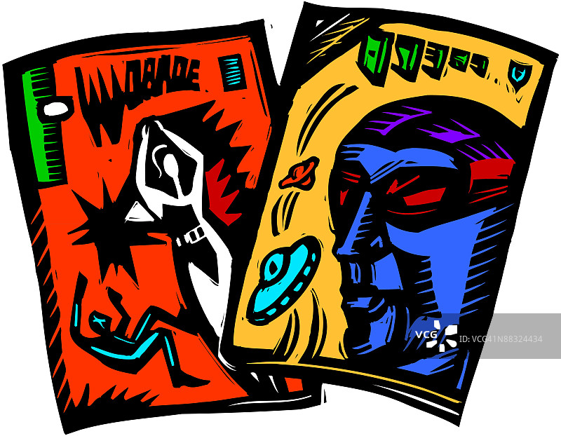 彩色漫画书图片素材