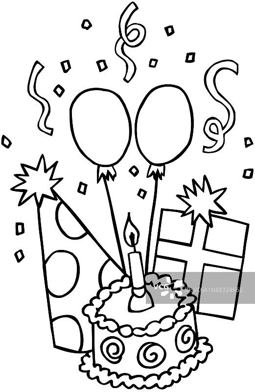 生日派对蒙太奇图片素材