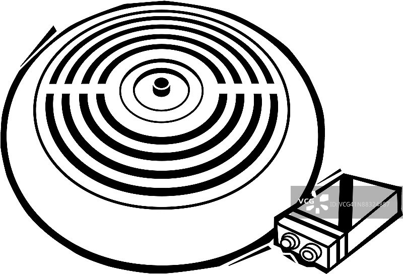 烟雾探测器和9伏电池图片素材
