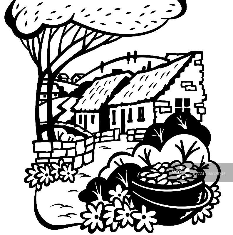 爱尔兰村庄分层素材图片素材