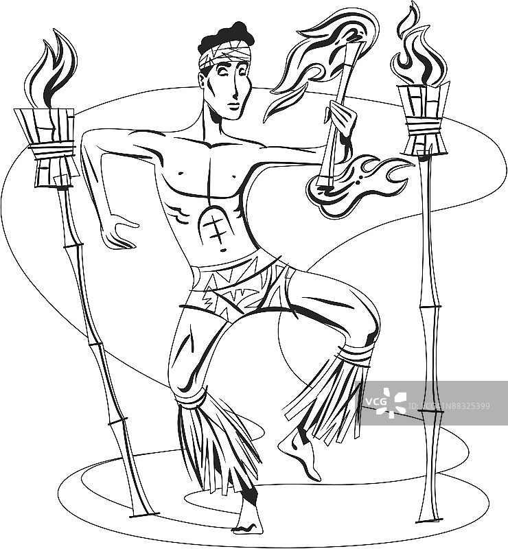 火焰舞者图片素材