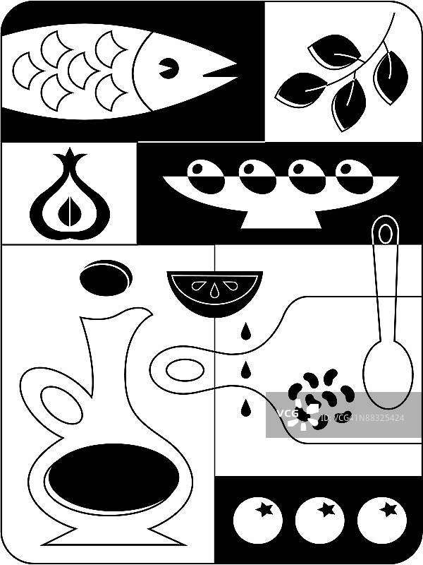 希腊美食拼盘图片素材