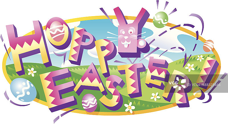 标题，快乐复活节图片素材