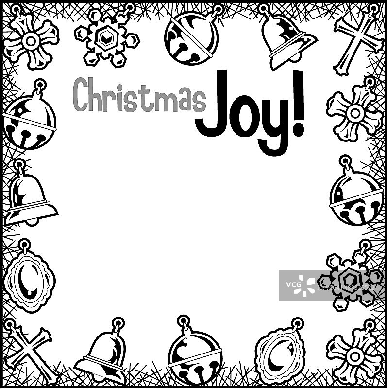 圣诞树装饰框架标题边框图片素材