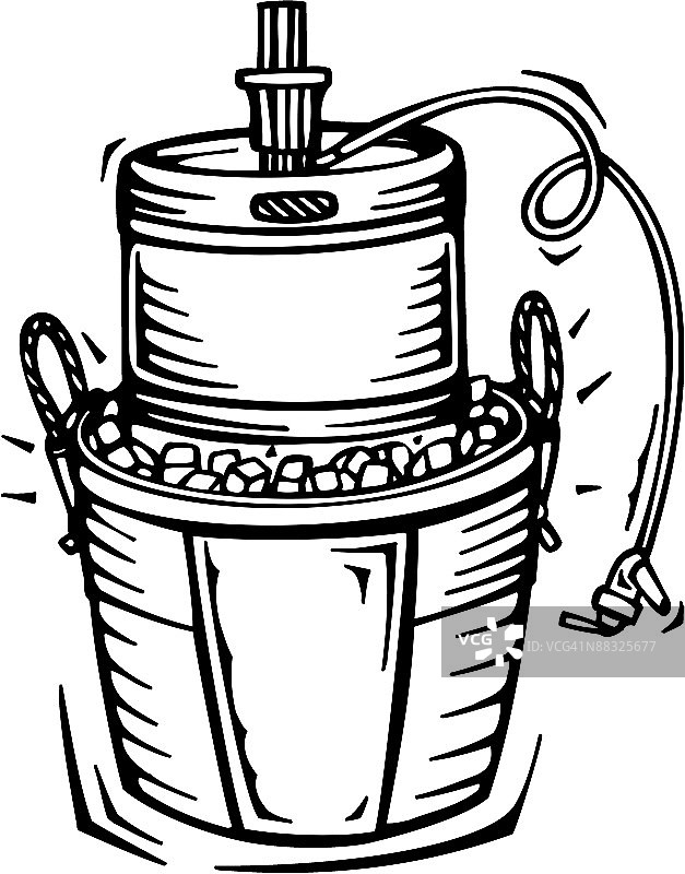 冰桶里的啤酒桶图片素材