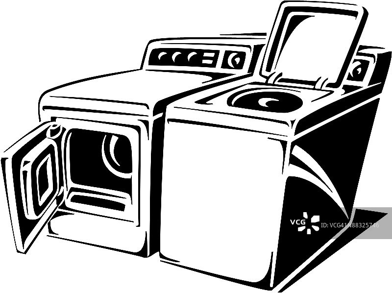 洗衣机和烘干机图片素材