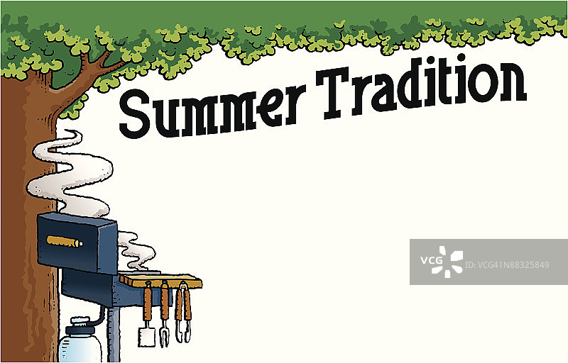 户外烧烤夏季传统banner图片素材