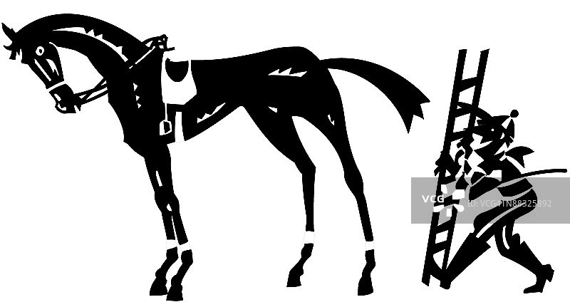 骑师与赛马图片素材