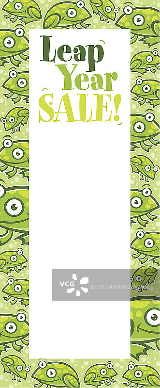 边框标题：闰年促销和青蛙图片素材