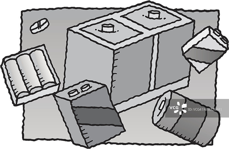 电池，灰度图片素材