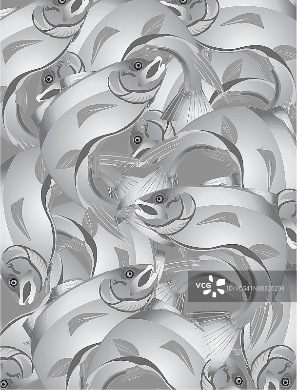 鱼类灰度分组元素纹理图片素材