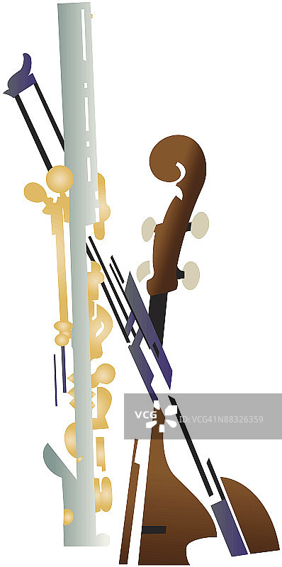 乐器音乐蒙太奇。另有黑白版，017_9801。音乐必需品。旋律乐器。图片素材