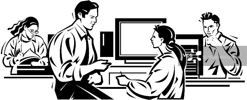 电脑教室分组元素一对一教学个人关注图片素材