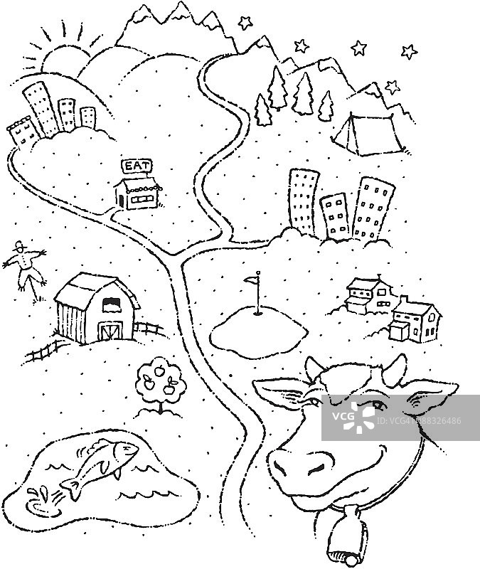 风格化地图图片素材