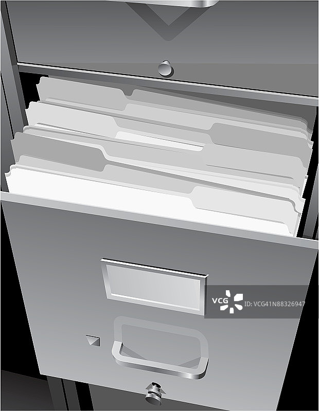 纹理、打开的文件抽屉（灰度）图片素材