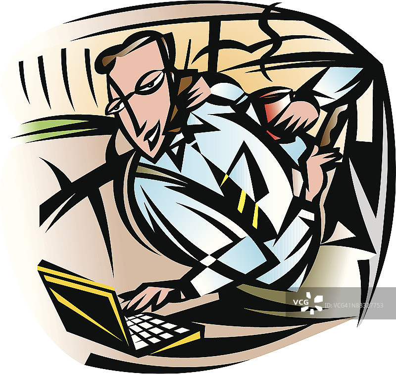 多手司机插画图片素材