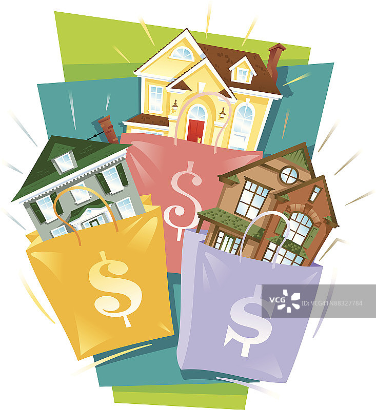 钱袋里的房屋图片素材