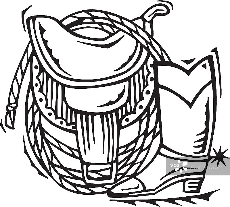 西部元素组合图片素材