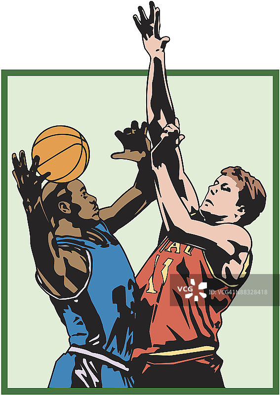 男士篮球分层色块图片素材