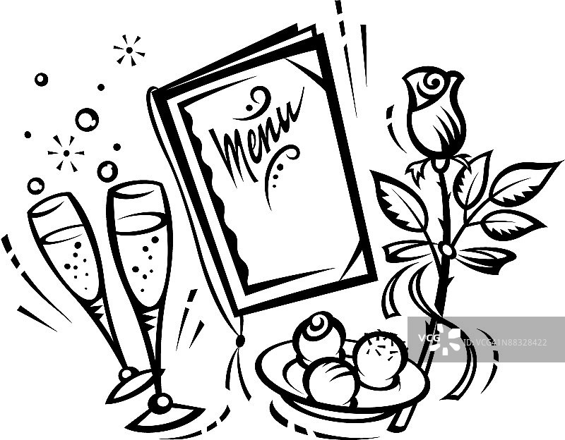 周年庆典元素，菜单分组元素图片素材