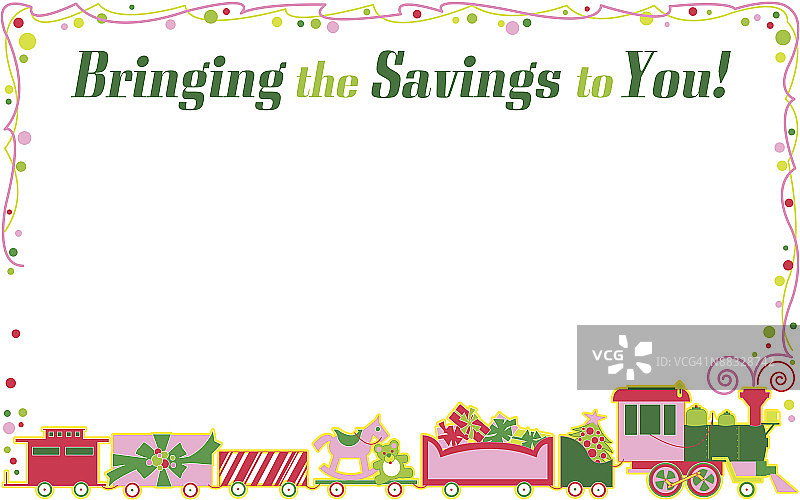 边框，标题，圣诞火车框架优惠图片素材