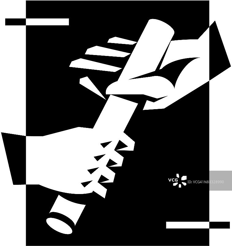 在接力赛中传递接力棒的手，分组元素，轮到你，真正的团队合作图片素材