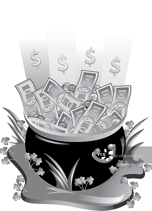 一罐钱币图片素材