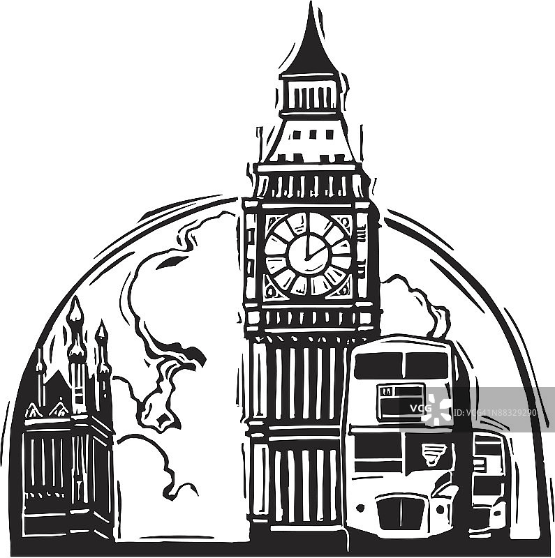 英国的大本钟图片素材