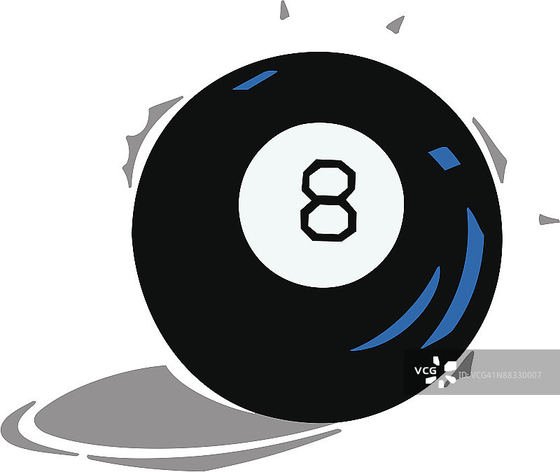 带阴影的8号球彩色图片素材