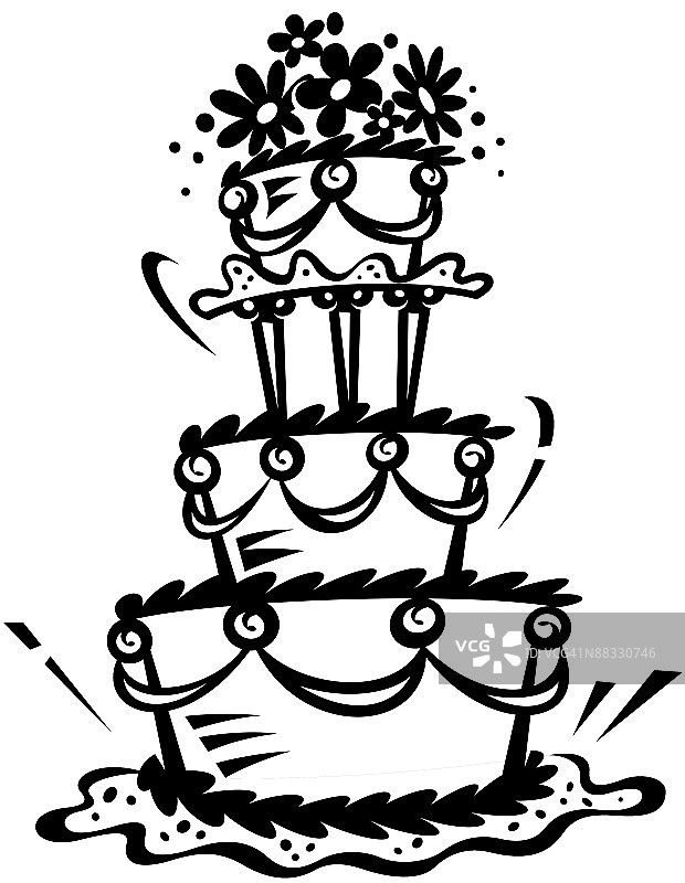 婚礼蛋糕：美好的一天，精美的蛋糕，特别的甜点图片素材