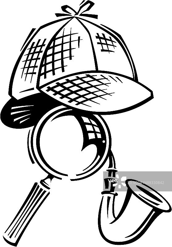 侦探物品，分组元素图片素材