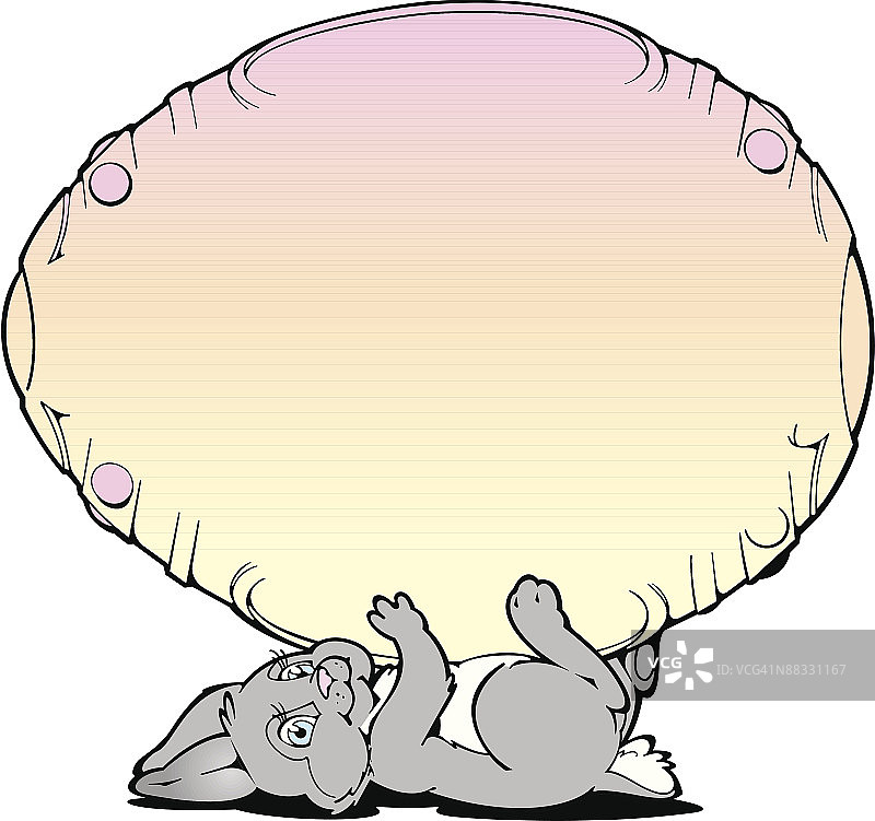 边框，兔子抱着巨型复活节彩蛋，彩色图片素材