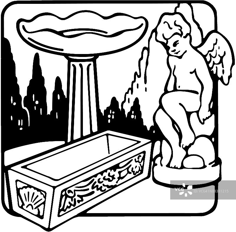 草坪装饰分层景观美化，装饰你的庭院图片素材