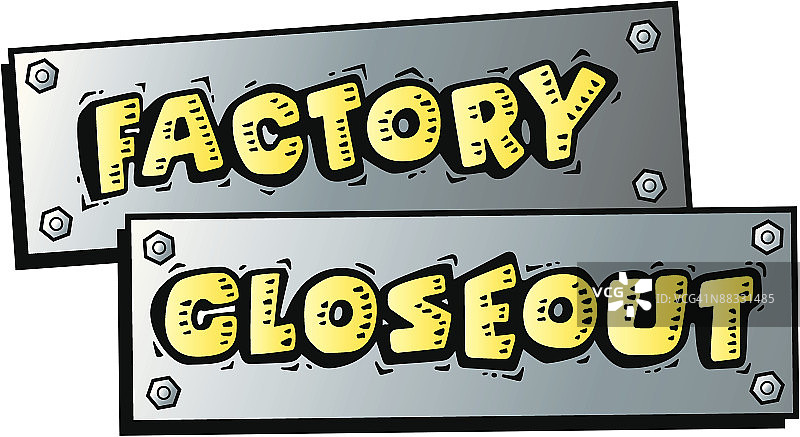 工厂清仓彩色标志图片素材
